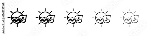 Natural resources icon black and white vector sign