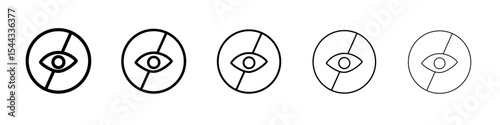No view icon black and white vector sign