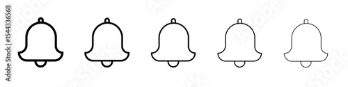 Notification icon black and white vector sign