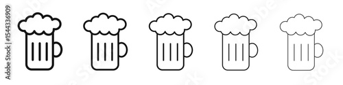 oktoberfest icon black and white vector sign