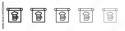 oktoberfest icon black and white vector sign