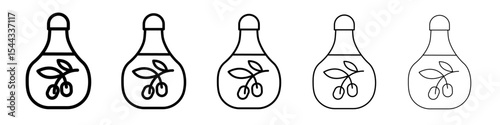 Olive oil icon black and white vector sign