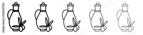 Olive oil icon black and white vector sign