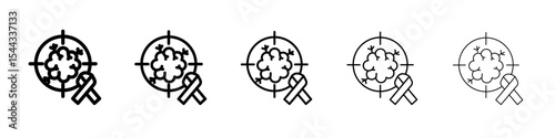 Oncology department icon black and white vector sign