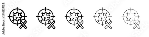 Oncology department icon black and white vector sign