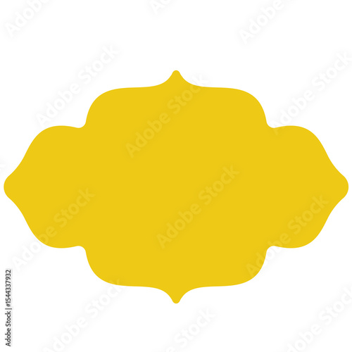 Ornate Yellow Decorative Label