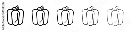 Paprika icon black and white vector sign