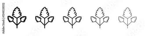 Parsley icon black and white vector sign