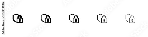 Password security icon black and white vector sign