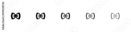 Pasta icon black and white vector sign