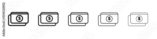 Payment method icon black and white vector sign