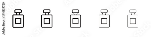 Perfume icon black and white vector sign