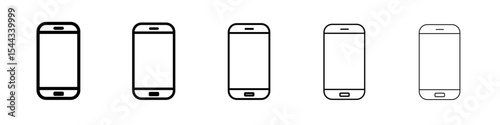 Phone icon black and white vector sign