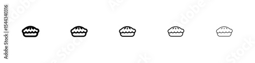 Pie icon black and white vector sign