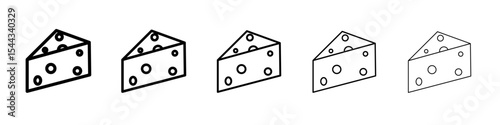 piece of cheese icon black and white vector sign