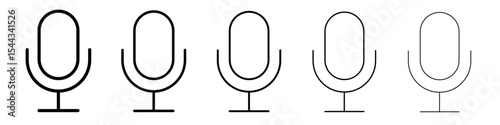 Podcast icon black and white vector sign