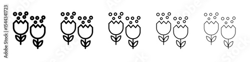 Pollen icon black and white vector sign