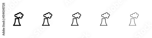pollution icon black and white vector sign