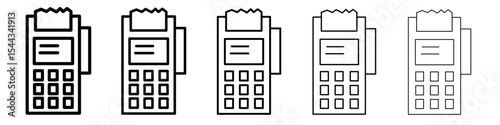 pos terminal icon black and white vector sign