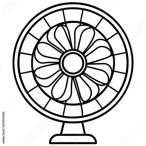 Clean Electric Fan Vector Design