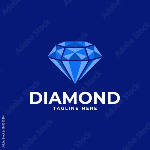 elegant diamond logo premium vector