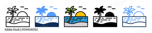 Sunset multiple icon