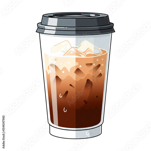Refreshing Iced Coffee Cup – Popular Drink Vector

