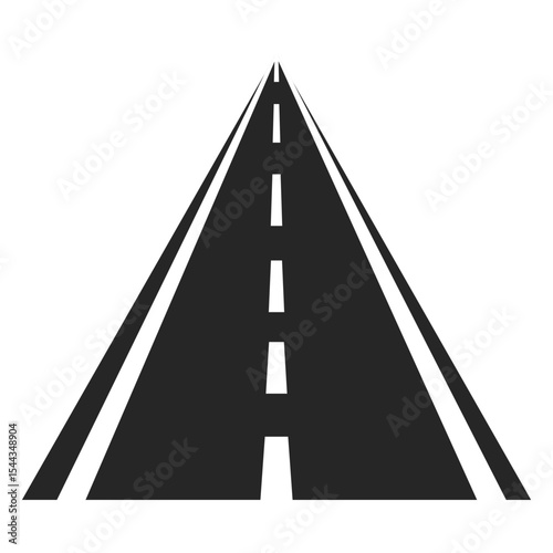 Road icon isolated on white background.