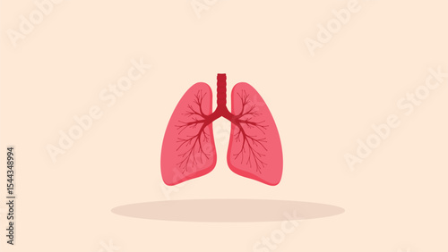 LUNGS design flat color