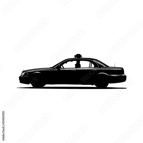 Police Car Silhouette Vector