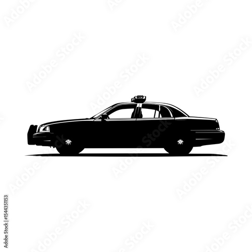 Police Car Silhouette Vector