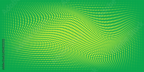 Dots halftone yellow green color pattern gradient texture background.