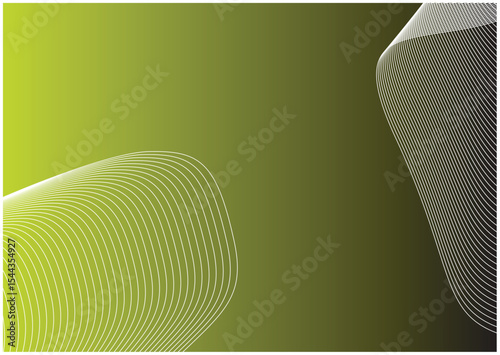 Abstract Lime Green Waves:  A dynamic interplay of lime green and olive green hues creates a contemporary abstract background, characterized by elegant, flowing wave-like lines.