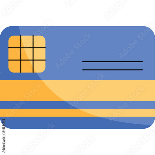 Modern Flat Style Credit Card Vector Illustration