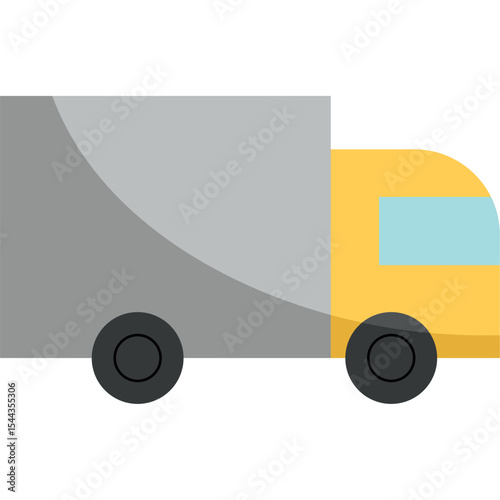 Flat Style E-commerce Delivery Truck