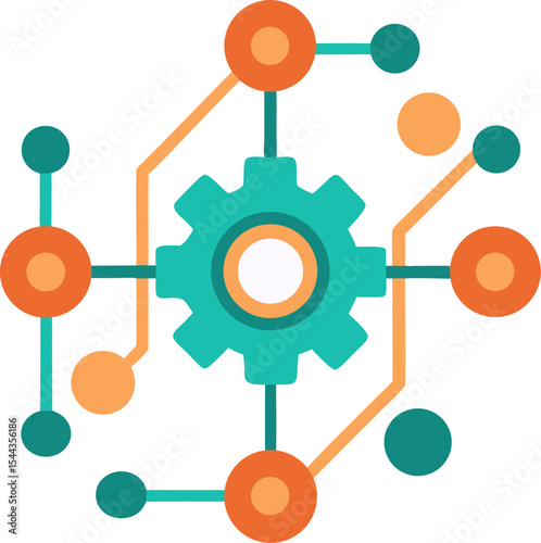 Machine Learning Algorithm and Data Processing Icon
