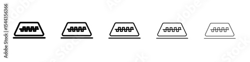 Taxi lamp icon black and white vector sign