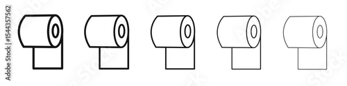 Toilet Paper icon black and white vector sign