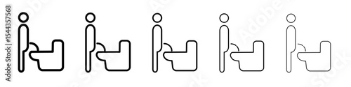 Toilet urinate icon black and white vector sign