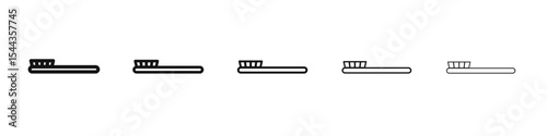 Toothbrush icon black and white vector sign