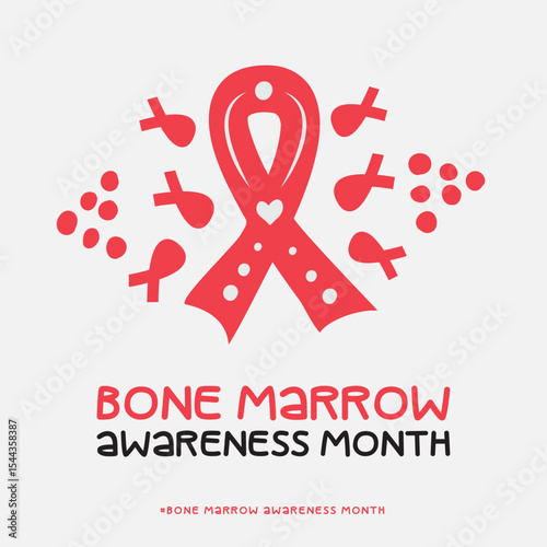 Bone Marrow Awareness month, Vector Illustration Awareness Design.