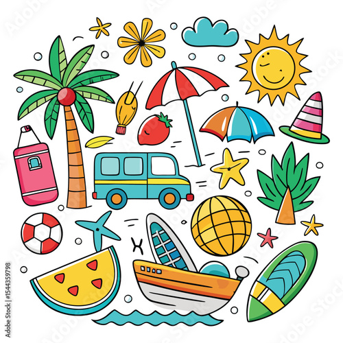 Summer vacation doodles