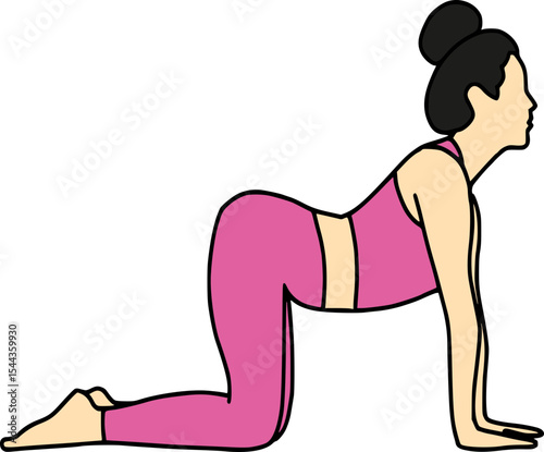 Woman doing yoga vector image 