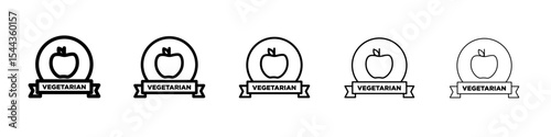 Vegetarian food diet icon black and white vector sign