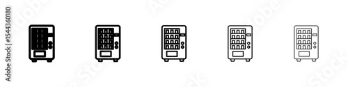 Vending machine icon black and white vector sign