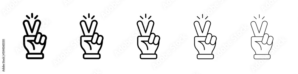Obraz premium Victory icon black and white vector sign