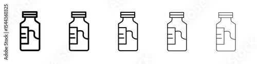 vial medical icon black and white vector sign