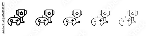 Video game contest icon black and white vector sign