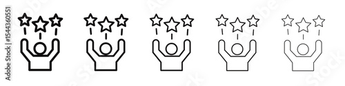 vip person icon black and white vector sign