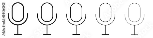 Voice icon black and white vector sign